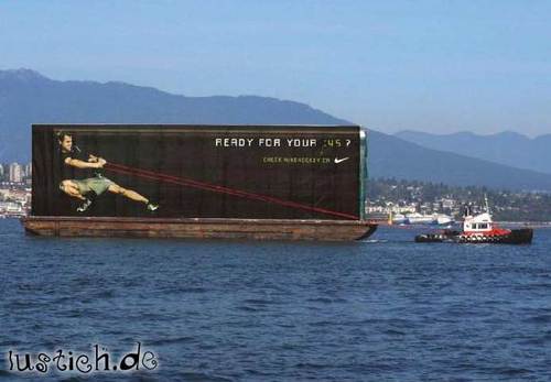 Werbung im Wasser
