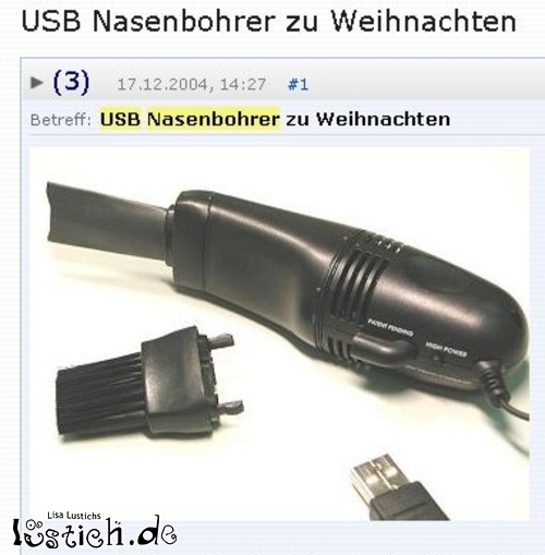 USB Nasenbohrer USB Nasenbohrer
