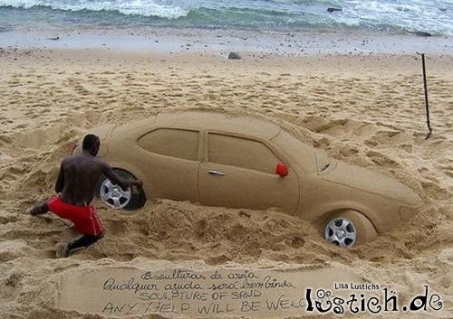 Auto im Sand Auto im Sand