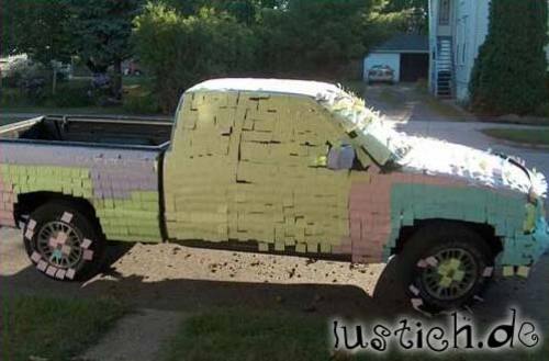 Auto voller Postits Auto voller Postits
