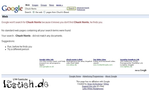 Suche nicht nach Chuck Norris Suche nicht nach Chuck Norris
