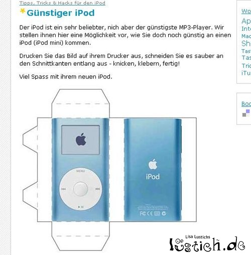 Gratis iPod Gratis iPod