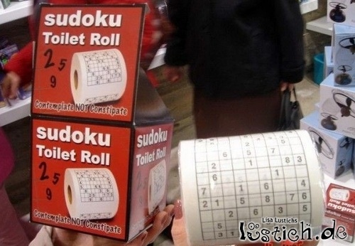 Sudoku-Klopapier Sudoku-Klopapier