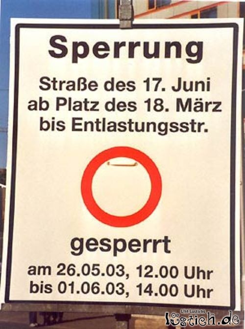 Verständliches Schild Verständliches Schild
