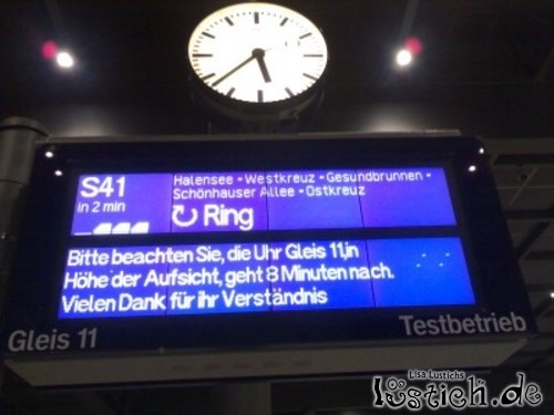 Achtung, falsche Uhrzeit Achtung, falsche Uhrzeit