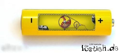 Innenleben einer Batterie Innenleben einer Batterie