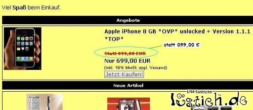 Internet Sonderangebot