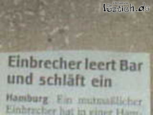 Müder Einbrecher Müder Einbrecher