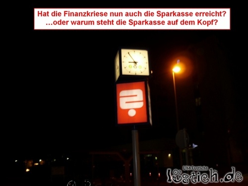 Finanzkrise auch bei der Sparkasse?