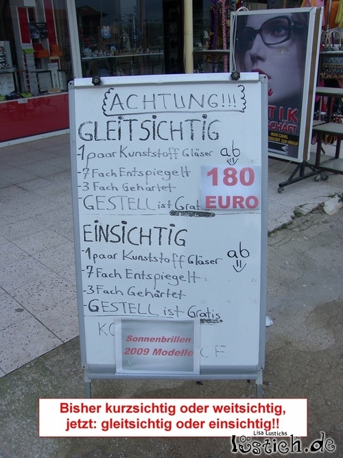 Gleitsichtig oder Einsichtig Gleitsichtig oder Einsichtig