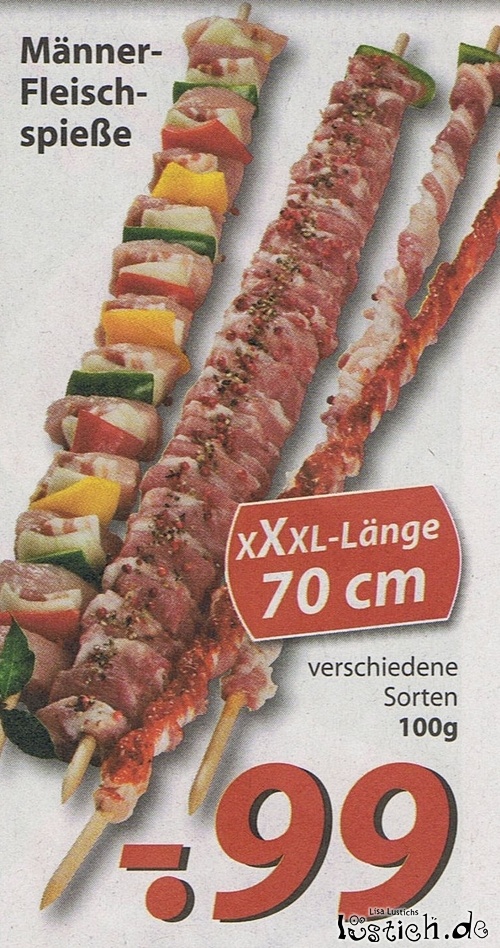 M&auml;nner Fleischspie&szlig;e