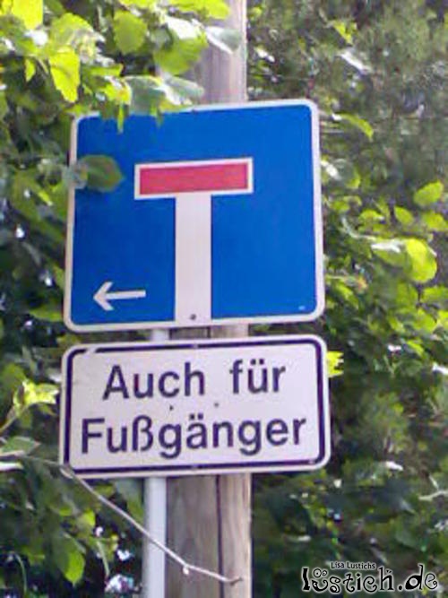 Sackgasse für Fußgänger Sackgasse für Fußgänger