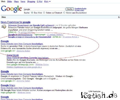 Google beschädigt Computer! Google beschädigt Computer!
