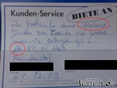 Annonce im Supermarkt Annonce im Supermarkt