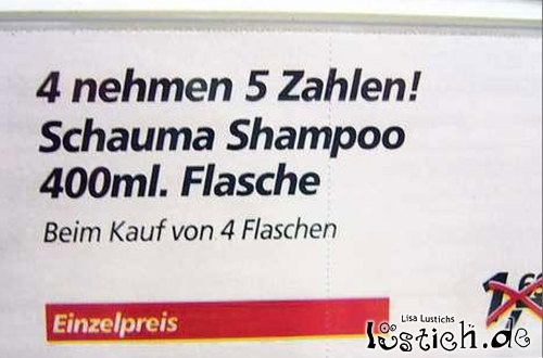 Vier nehmen F&uuml;nf Zahlen