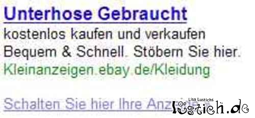 Gebrauchte Unterhosen