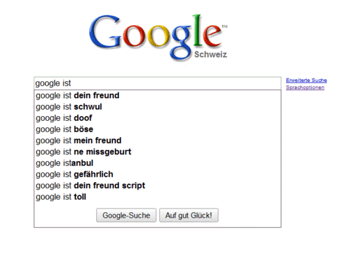 Google ist dein Freund? Google ist dein Freund?