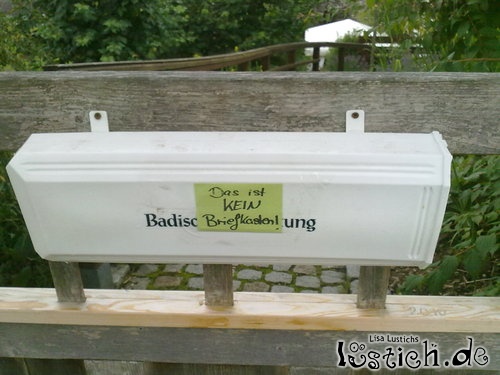 Das ist kein Brifkasten Das ist kein Brifkasten