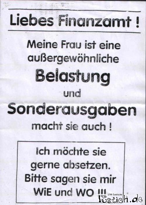 Frau absetzen