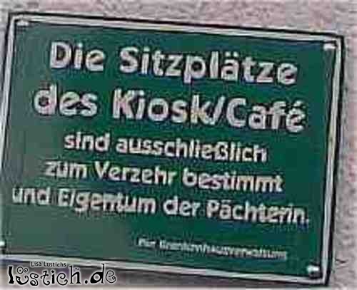 Sitzpl&auml;tze? Guten Hunger