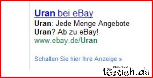 Uran bei ebay