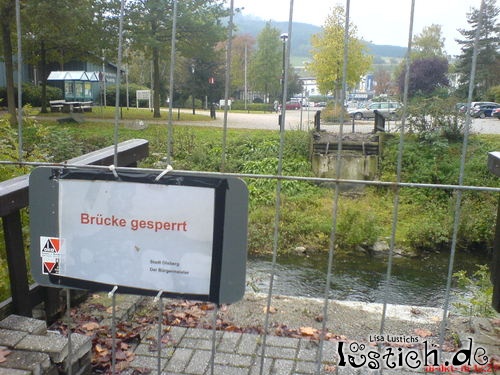 Brücke gesperrt Brücke gesperrt