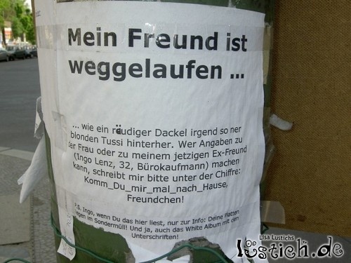 Entlaufener Freund Entlaufener Freund