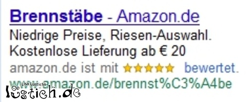 Brennst&auml;be bei Amazon
