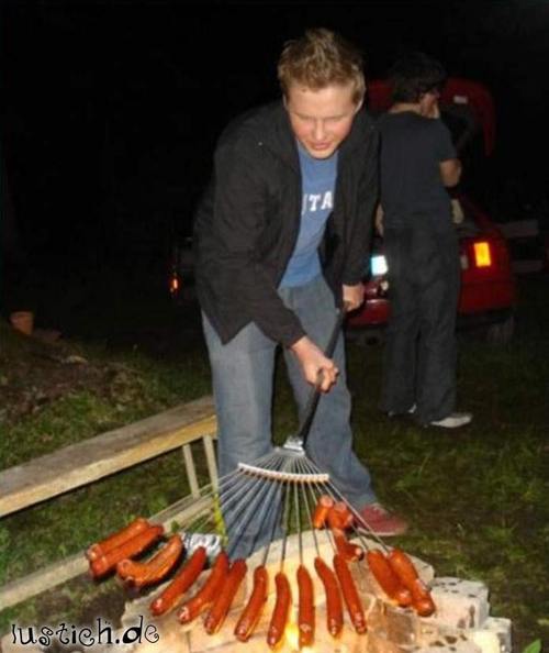 Improvisiertes Grillen Improvisiertes Grillen