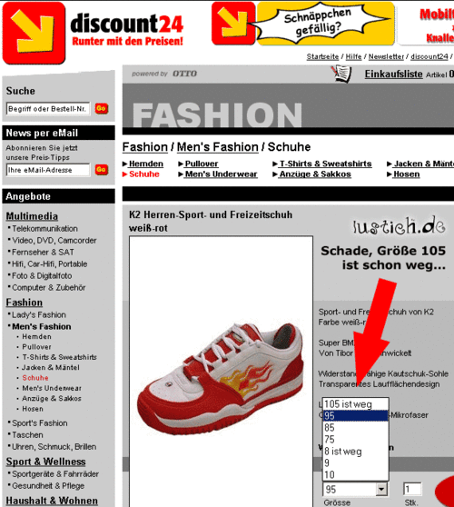 Schuhgr&ouml;&szlig;e 105