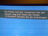 DVD Player Fehlermeldung
