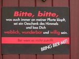 Bitte an G&auml;ste
