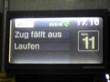 Zug f&auml;llt aus - laufen