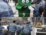 Greenpeaceeimer wird festgenommen