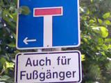 Sackgasse f&uuml;r Fu&szlig;g&auml;nger