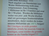 Mitteilung des Hausmeisters
