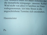 Mitteilung des Hausmeisters Teil 2