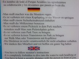 Spanische Verhaltensregeln auf Deutsch