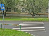Zebrastreifen mit Hindernis
