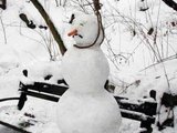 Schneemann am Galgen