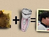 Rasierer plus Katze