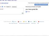Merkw&uuml;rdige &Uuml;bersetzung von Google