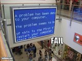 Bluescreen in der Einkaufspassage