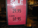 Zwei Jeans sind teurer als eine