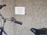 Fahrr&auml;der abstellen verboten
