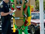 Sandwich wird kontrolliert