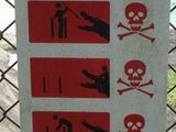 Warnung vor dem Krokodil
