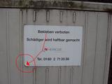 Bekleben verboten