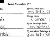 Vokabeltest in Franz&ouml;sisch