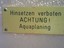 Hinsetzen verboten